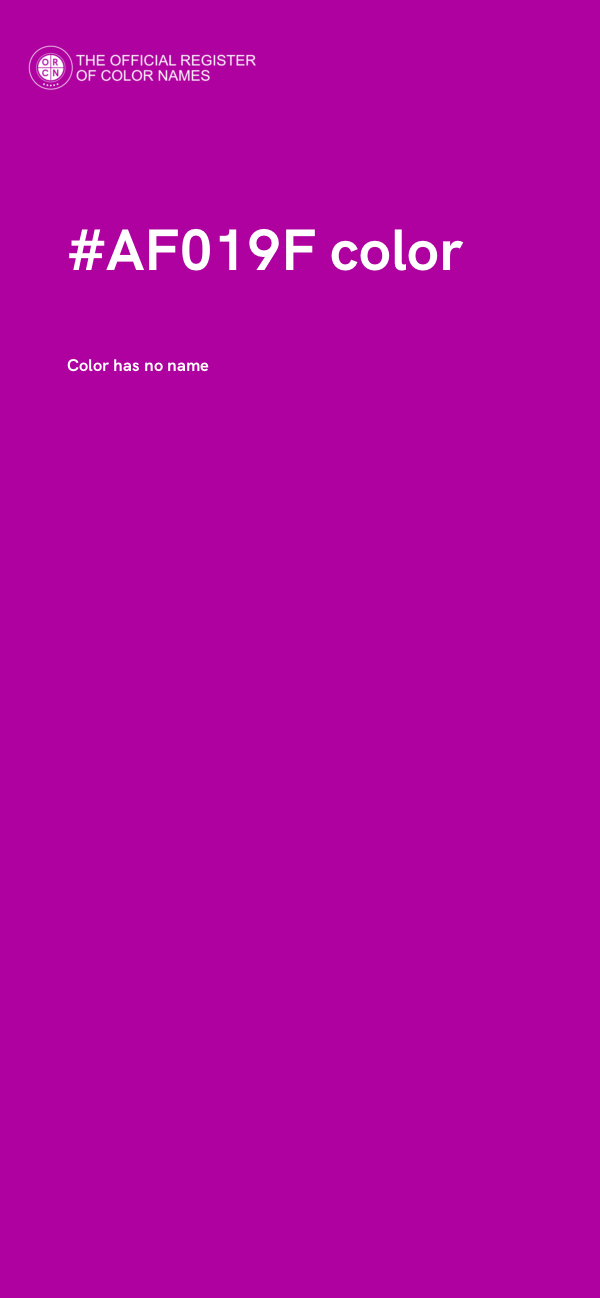 #AF019F color image