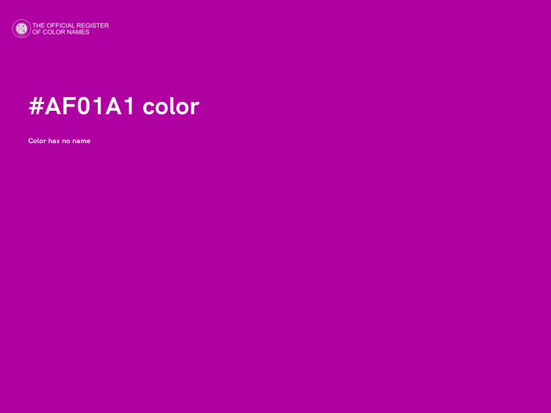 #AF01A1 color image