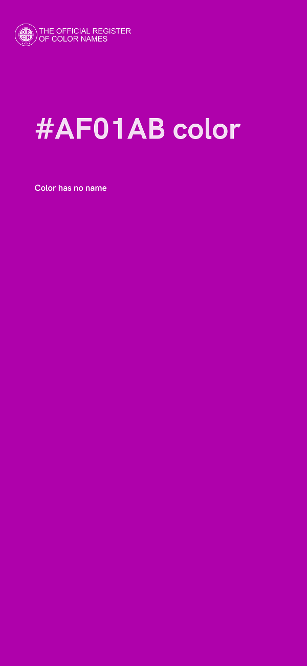 #AF01AB color image