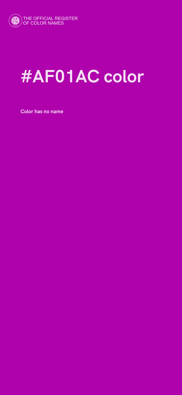 #AF01AC color image