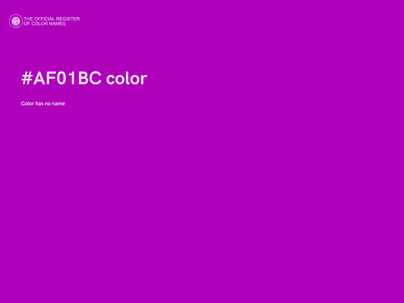 #AF01BC color image