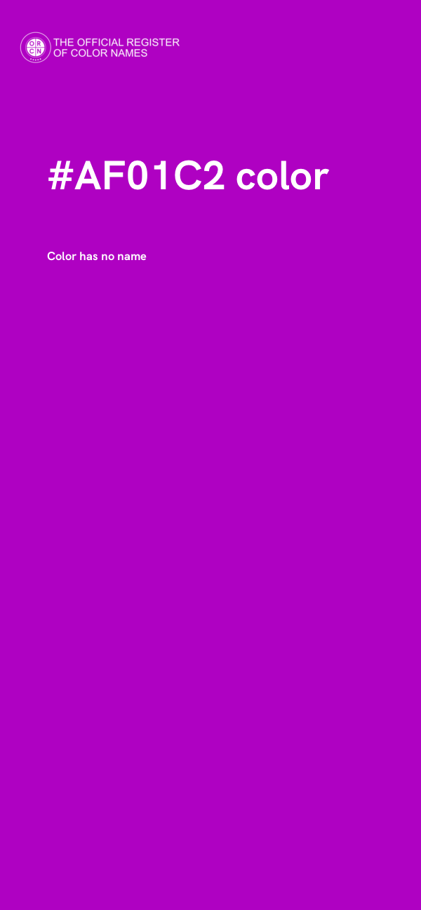 #AF01C2 color image
