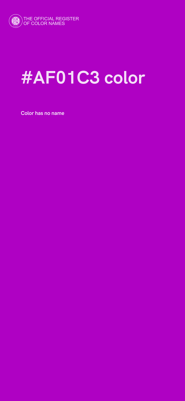 #AF01C3 color image