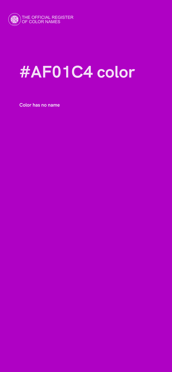 #AF01C4 color image