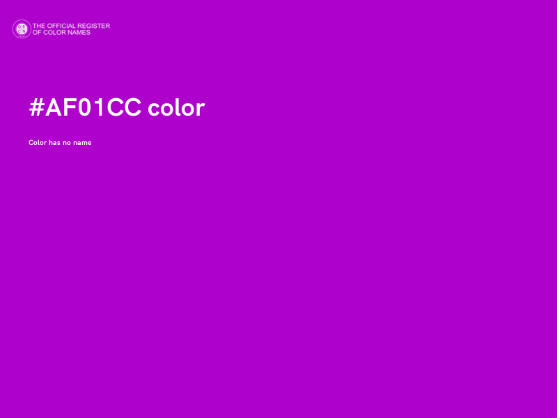 #AF01CC color image
