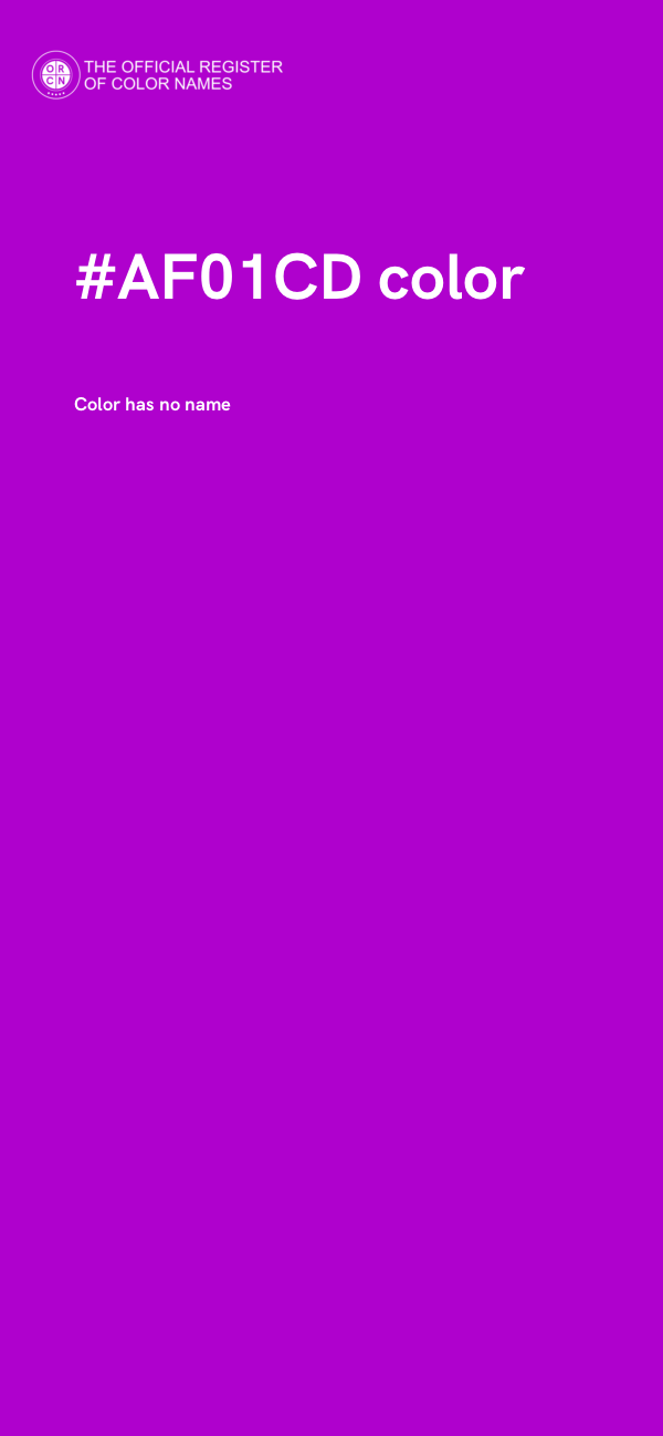 #AF01CD color image