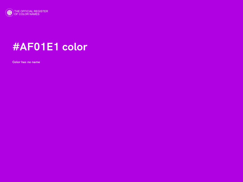 #AF01E1 color image