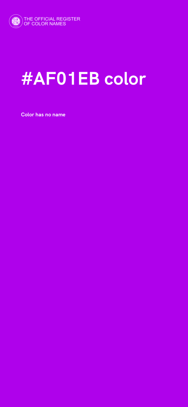 #AF01EB color image