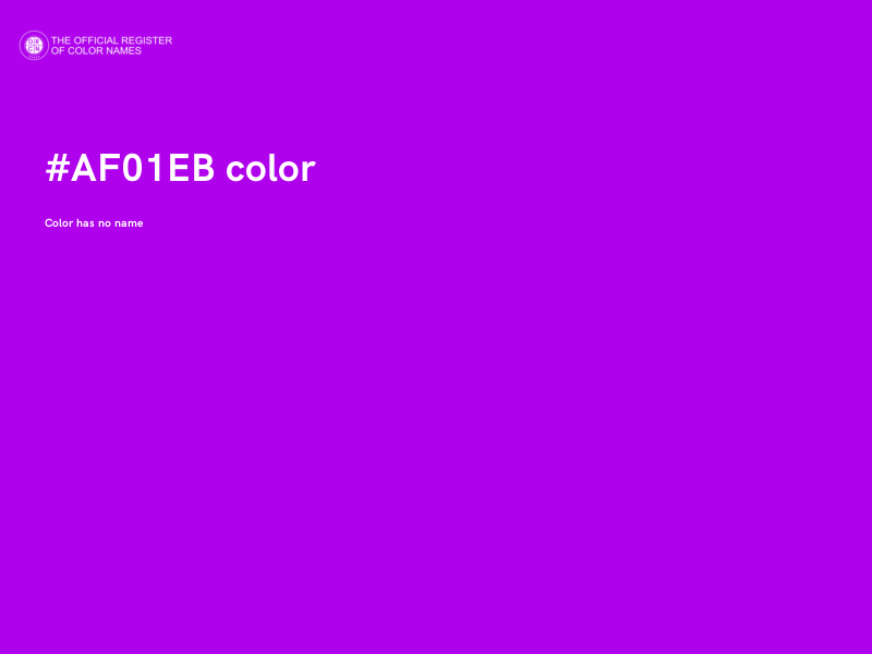 #AF01EB color image