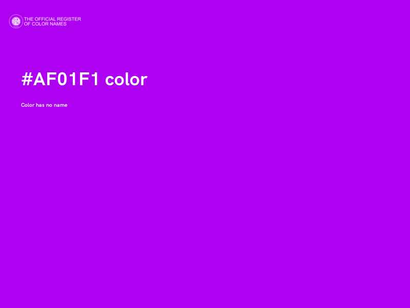#AF01F1 color image