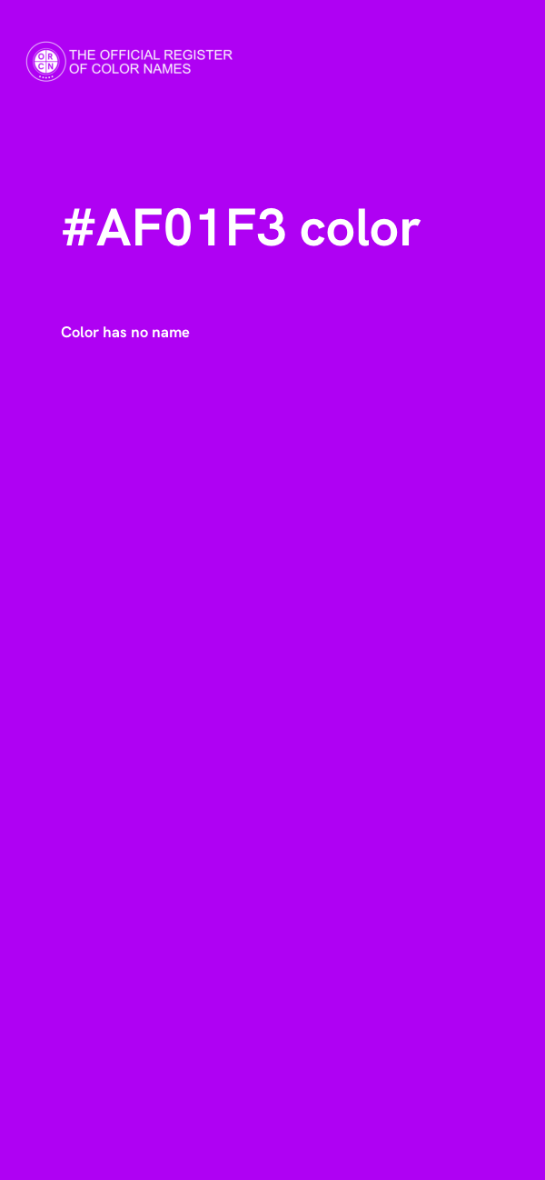 #AF01F3 color image