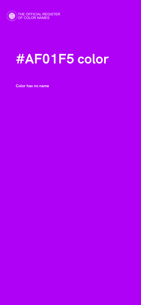 #AF01F5 color image