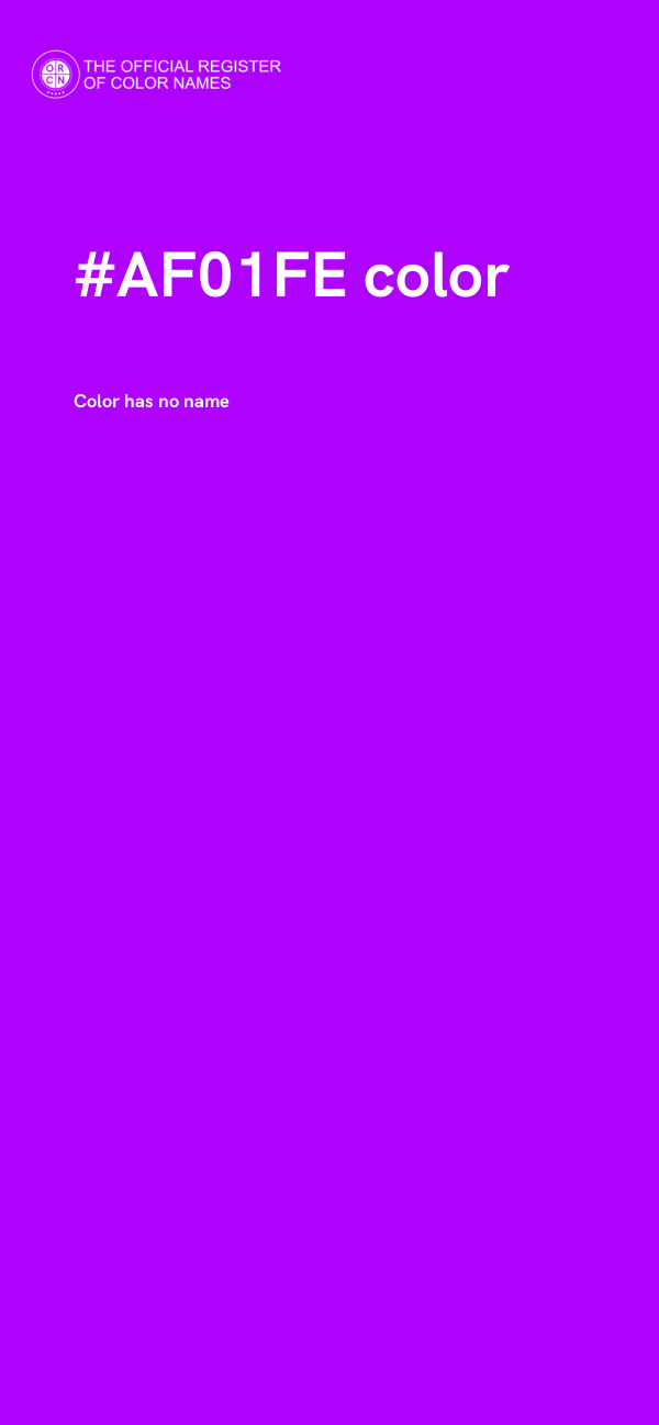 #AF01FE color image