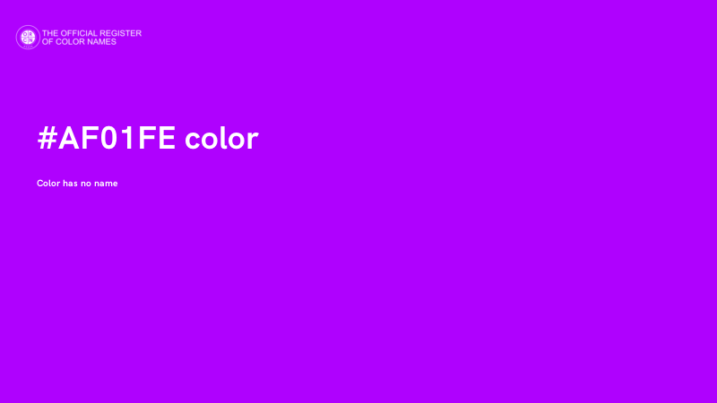 #AF01FE color image