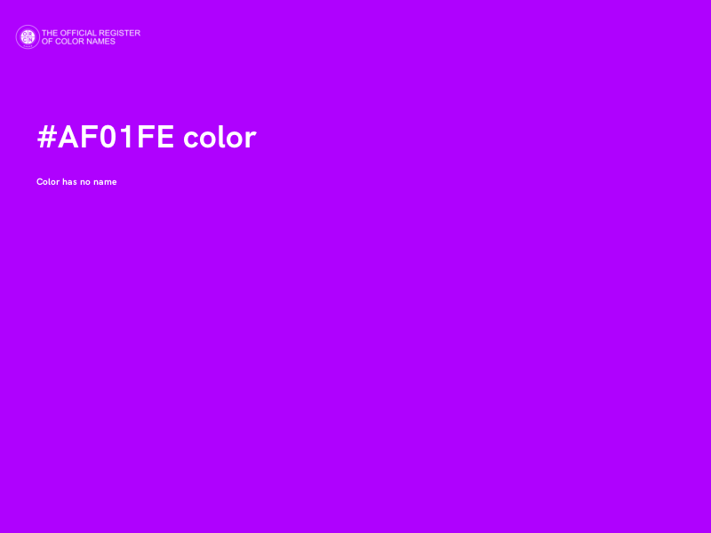 #AF01FE color image