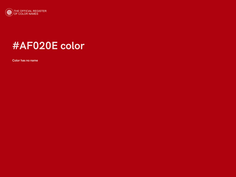 #AF020E color image