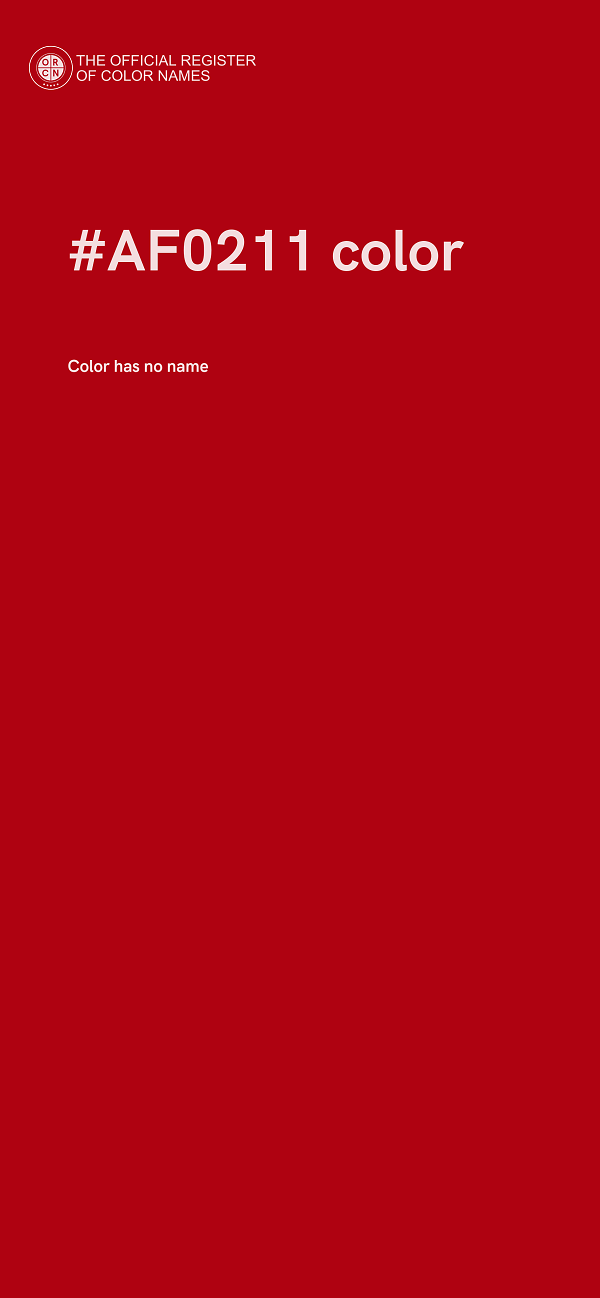 #AF0211 color image