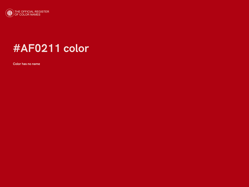 #AF0211 color image