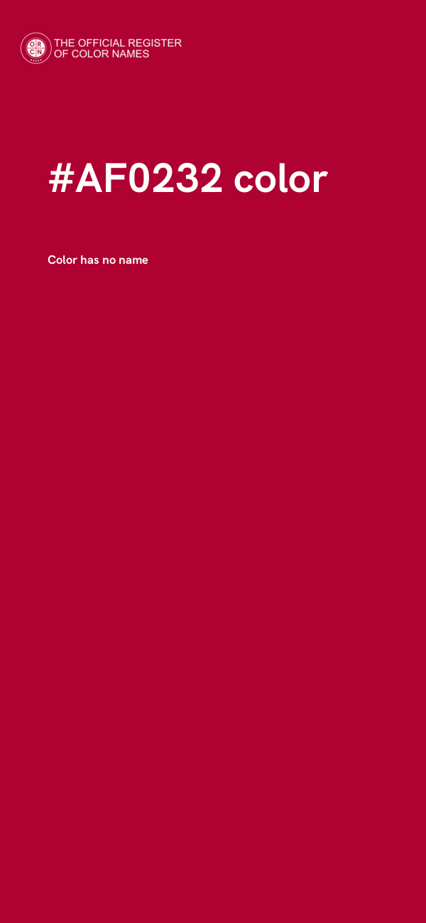 #AF0232 color image