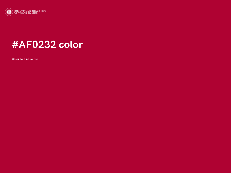 #AF0232 color image