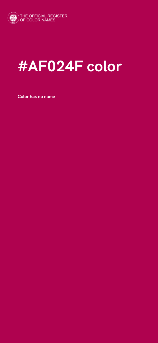 #AF024F color image