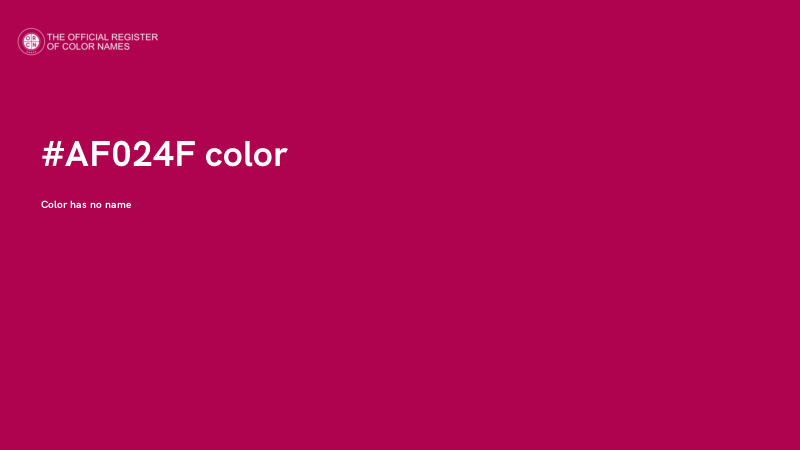 #AF024F color image
