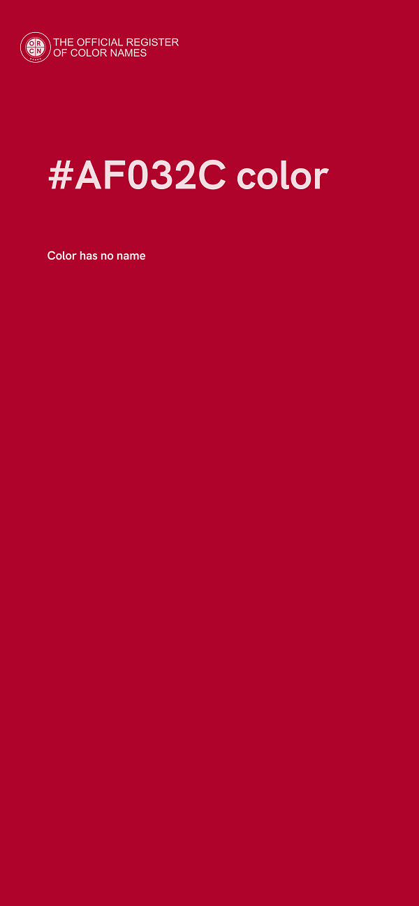 #AF032C color image