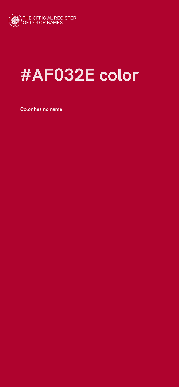 #AF032E color image