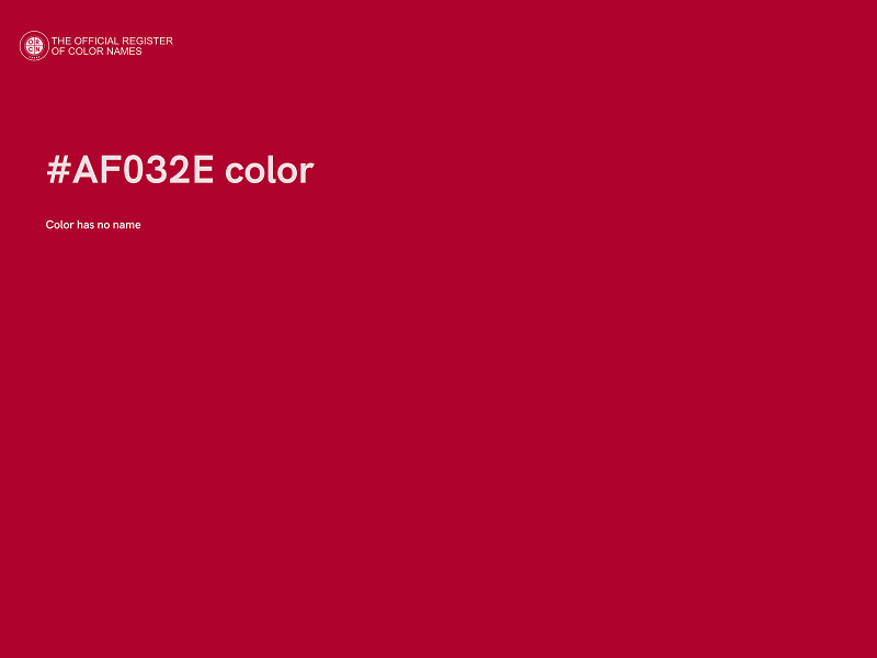 #AF032E color image