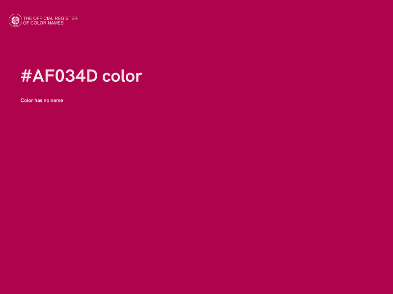 #AF034D color image