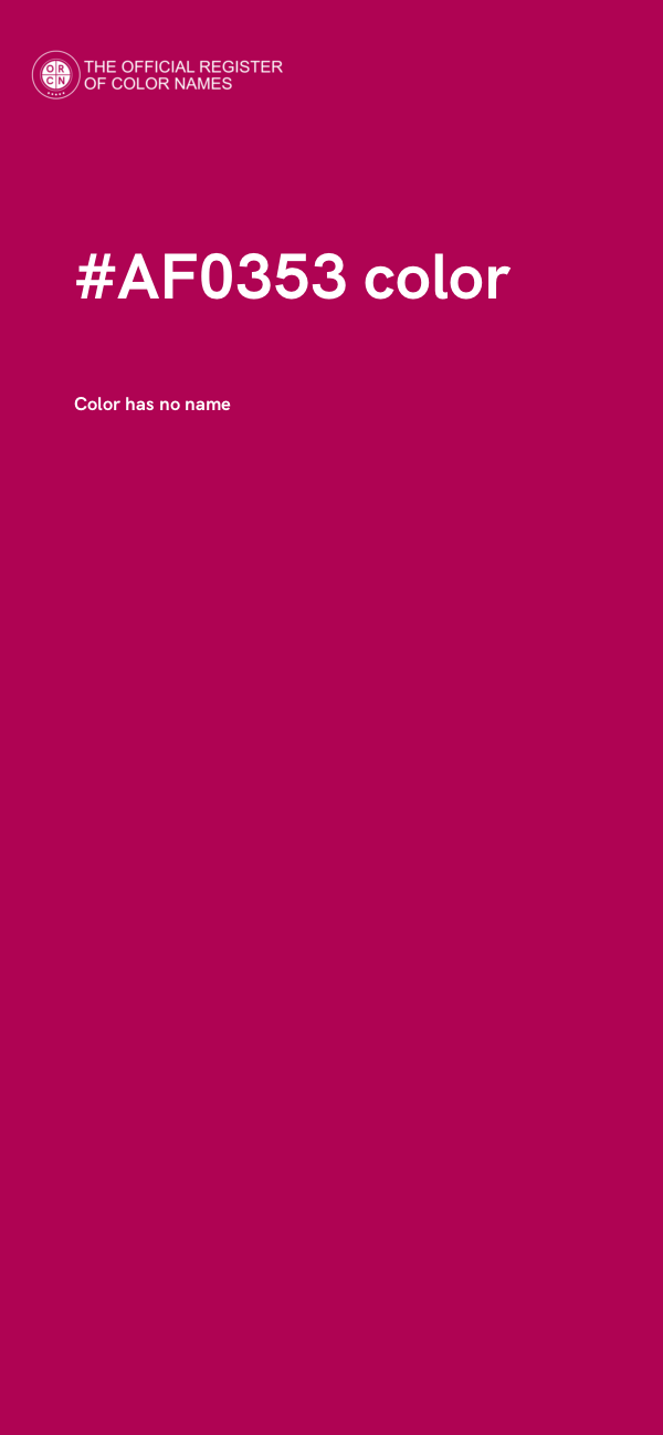 #AF0353 color image