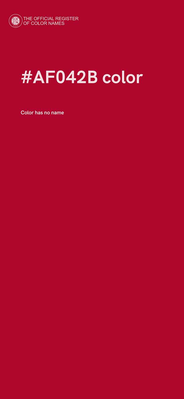 #AF042B color image