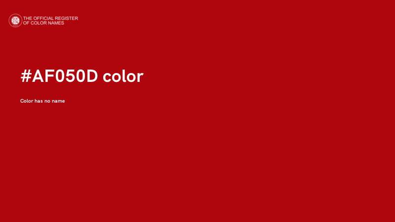 #AF050D color image