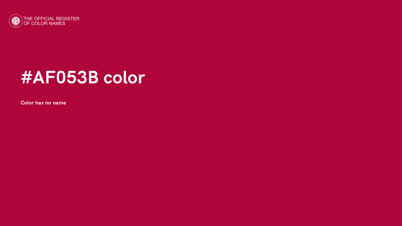 #AF053B color image