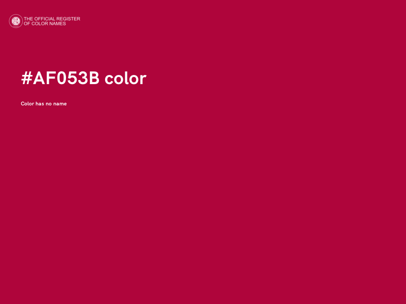 #AF053B color image