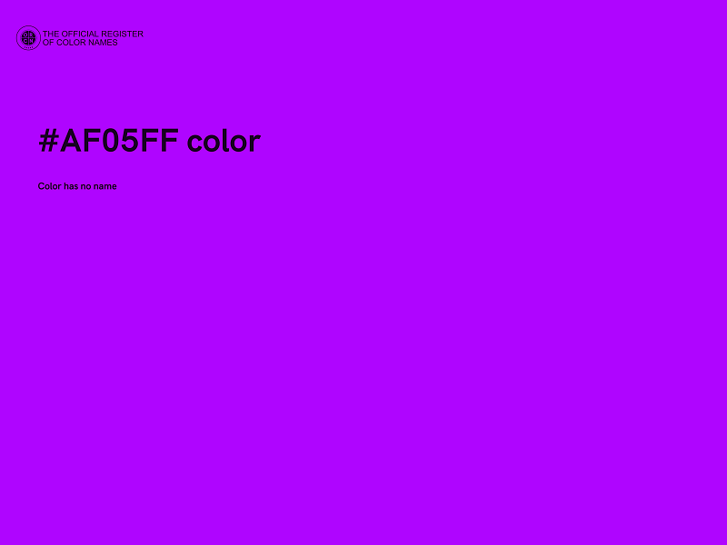 #AF05FF color image