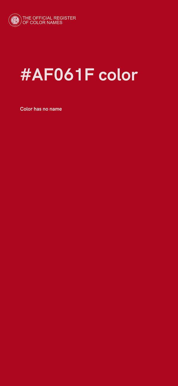 #AF061F color image