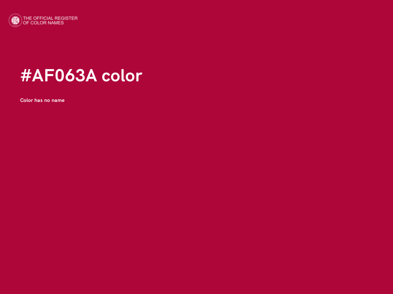 #AF063A color image