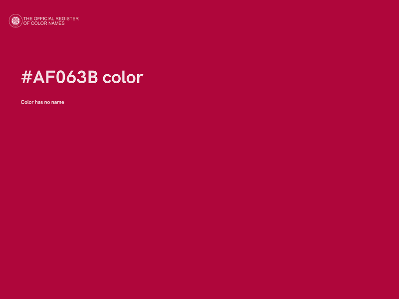 #AF063B color image