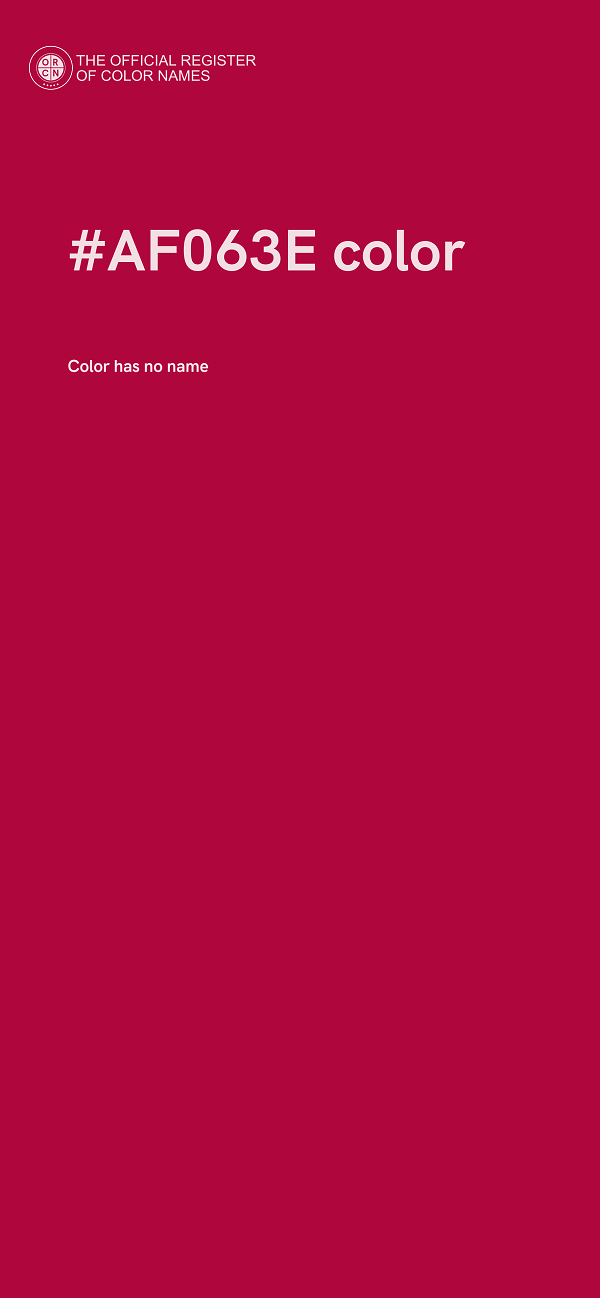 #AF063E color image
