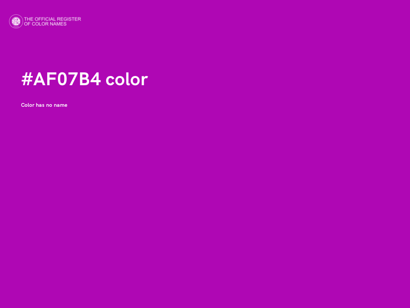 #AF07B4 color image