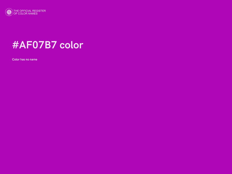 #AF07B7 color image