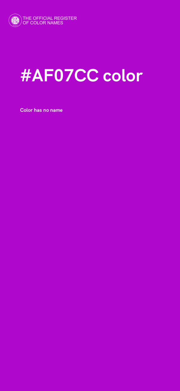 #AF07CC color image