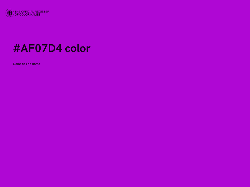 #AF07D4 color image