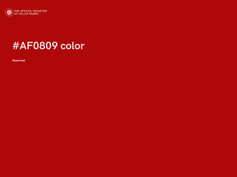 #AF0809 color image