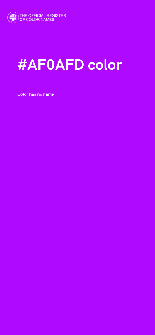 #AF0AFD color image