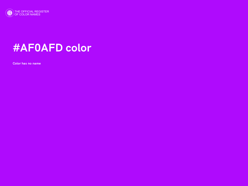 #AF0AFD color image