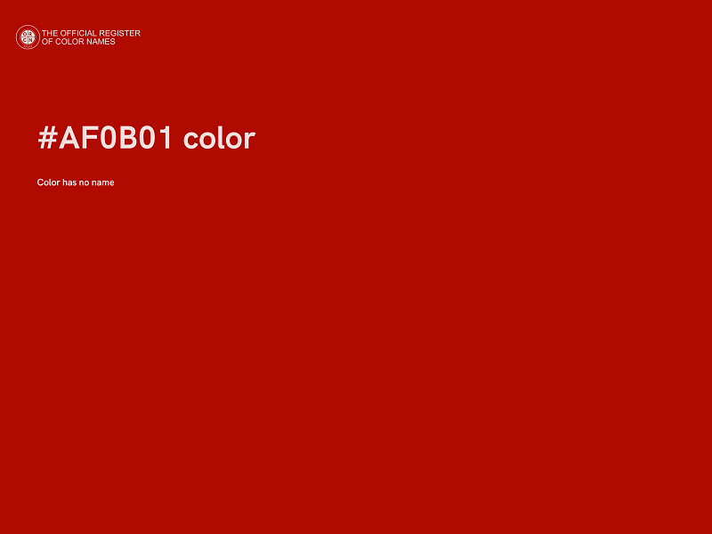 #AF0B01 color image