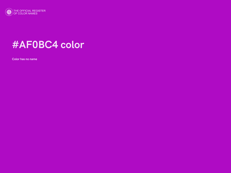 #AF0BC4 color image