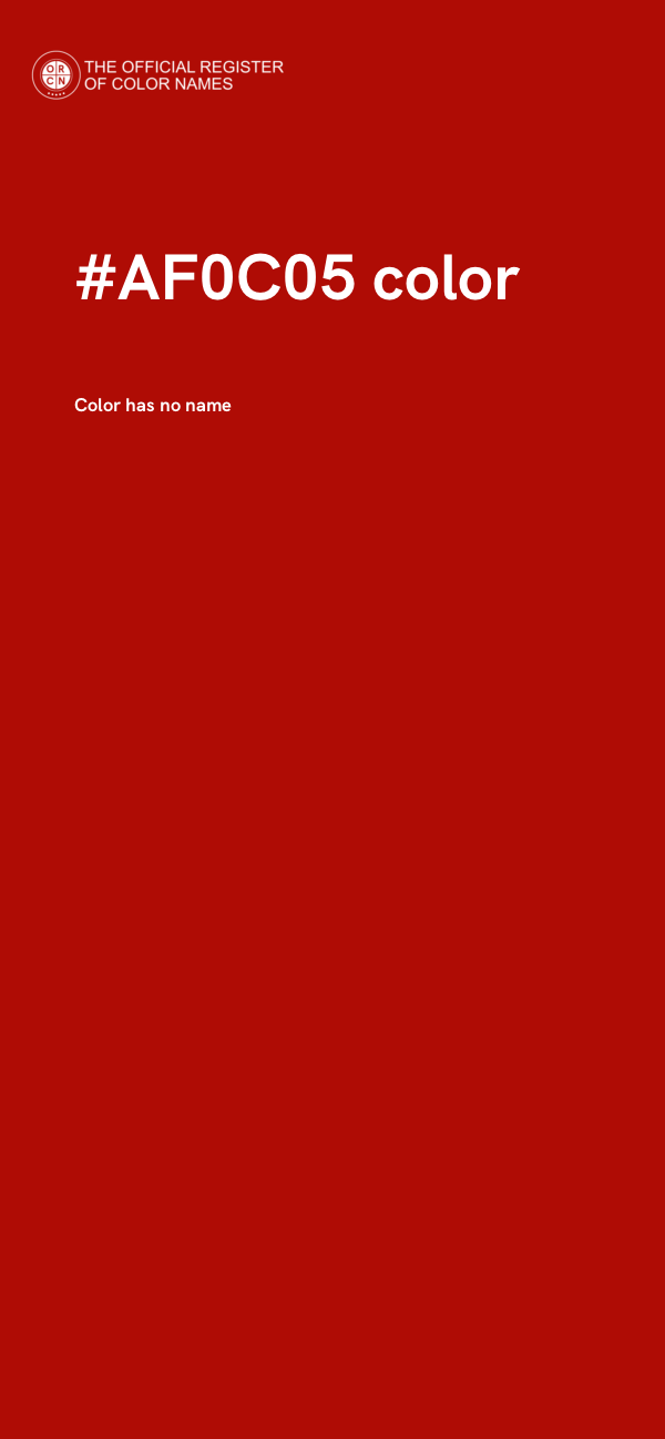 #AF0C05 color image